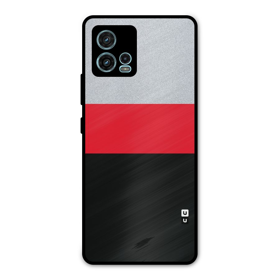 Cool Melange Stripe Metal Back Case for Moto G72