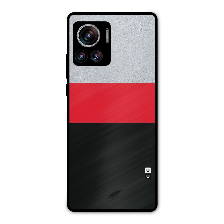 Cool Melange Stripe Metal Back Case for Motorola Edge 30 Ultra