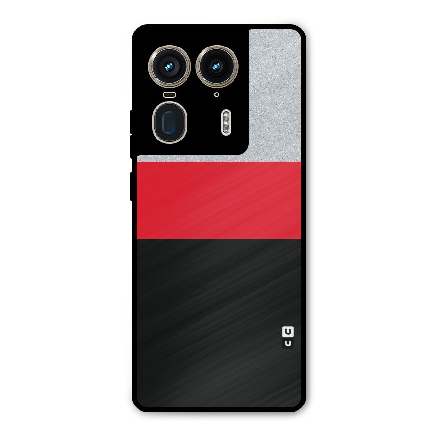 Cool Melange Stripe Metal Back Case for Motorola Edge 50 Ultra