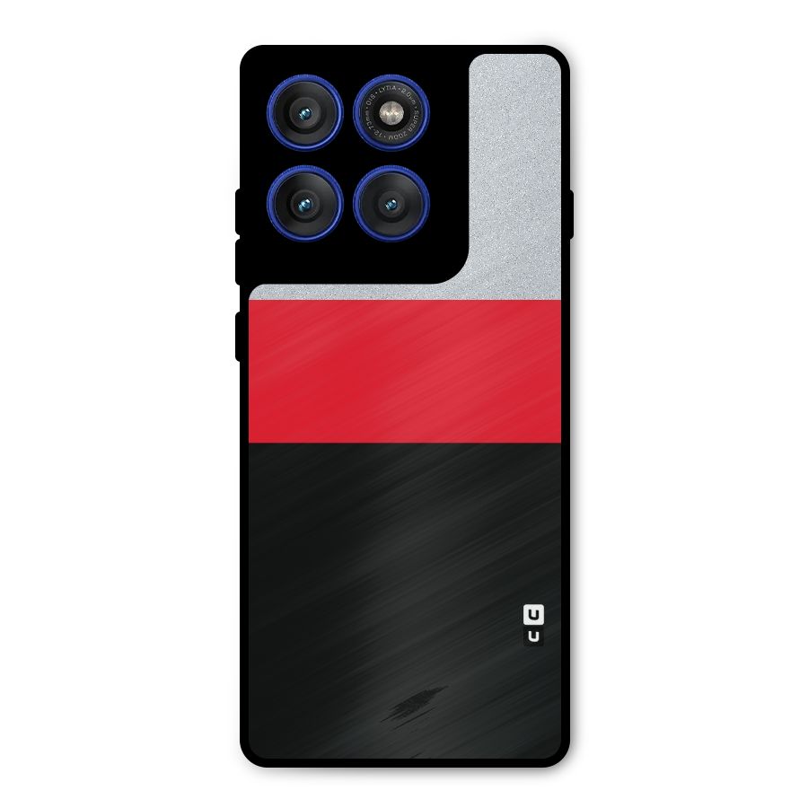 Cool Melange Stripe Metal Back Case for Motorola Edge 60 Pro