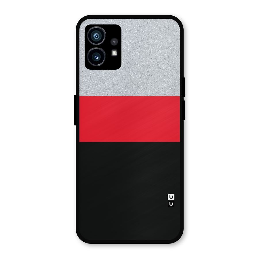Cool Melange Stripe Metal Back Case for Nothing Phone 1