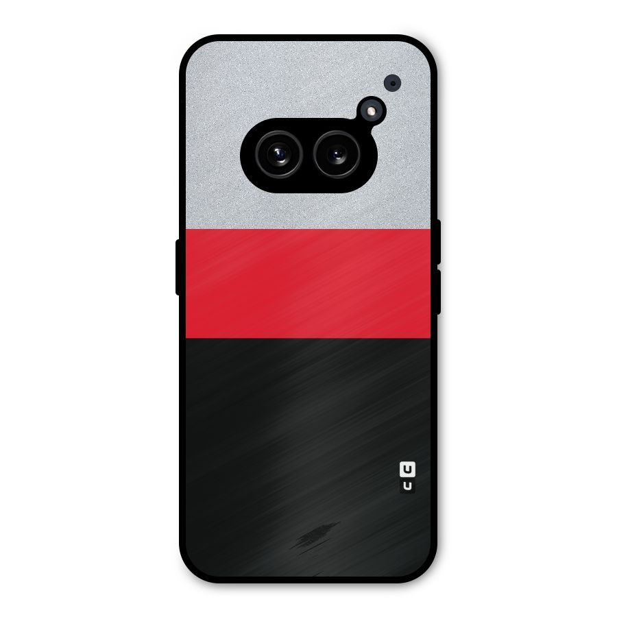 Cool Melange Stripe Metal Back Case for Nothing Phone 2a Plus