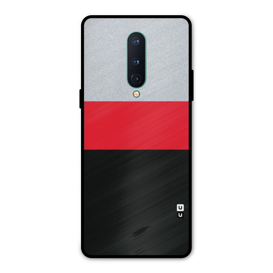 Cool Melange Stripe Metal Back Case for OnePlus 8