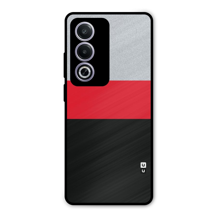 Cool Melange Stripe Metal Back Case for Oppo A3 Pro