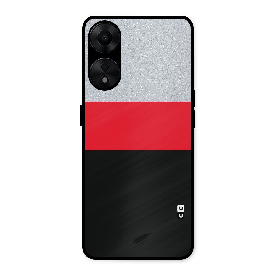 Cool Melange Stripe Metal Back Case for Oppo A78 5G