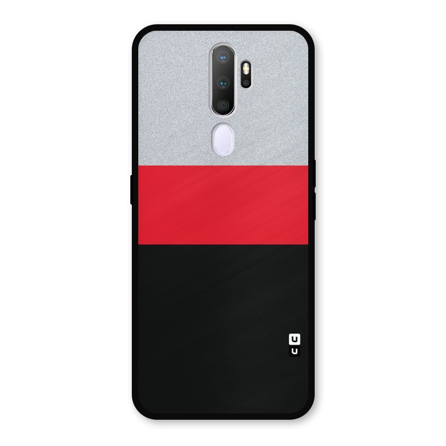Cool Melange Stripe Metal Back Case for Oppo A9 (2020)