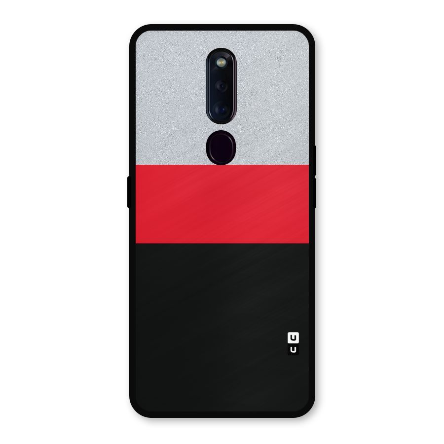 Cool Melange Stripe Metal Back Case for Oppo F11 Pro