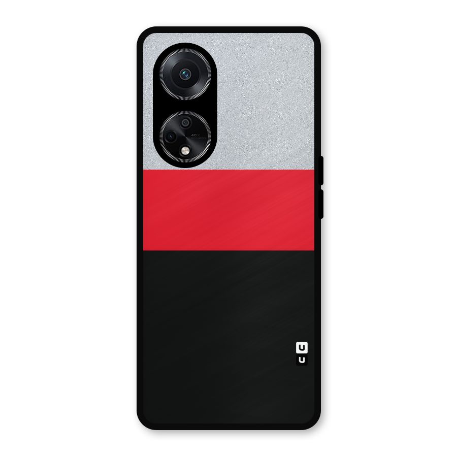 Cool Melange Stripe Metal Back Case for Oppo F23