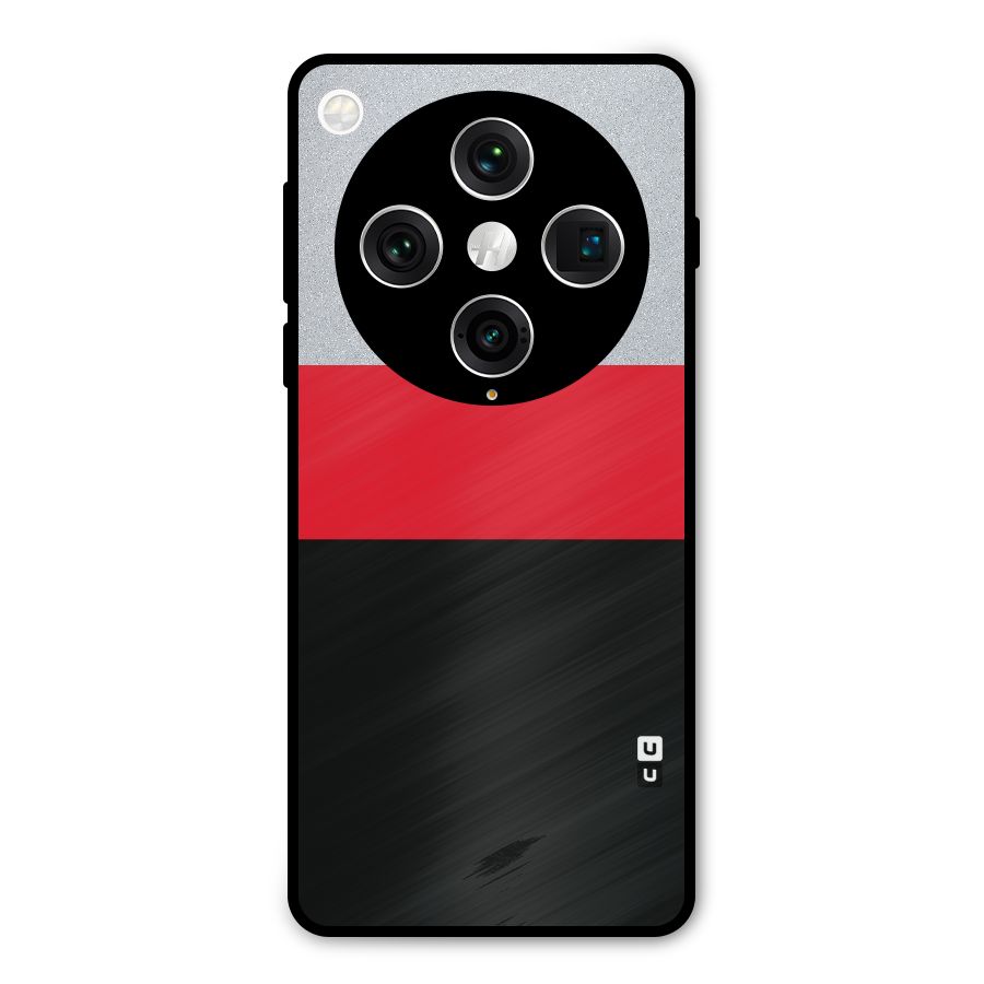 Cool Melange Stripe Metal Back Case for Oppo Find X8 Pro