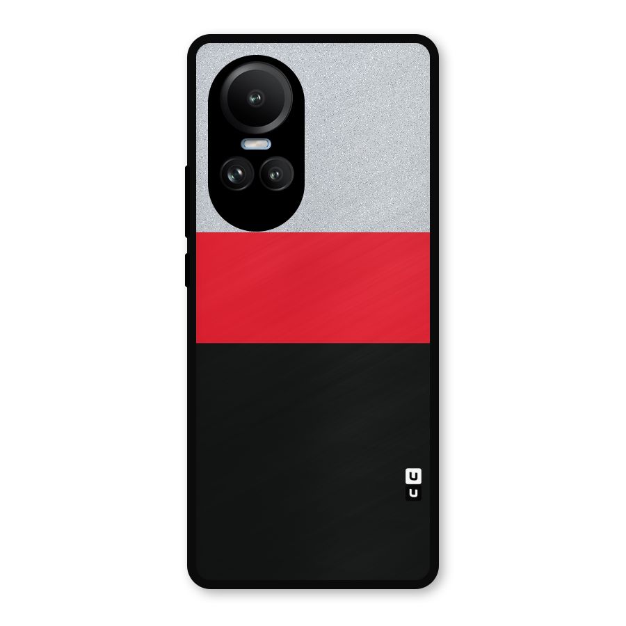 Cool Melange Stripe Metal Back Case for Oppo Reno10 Pro