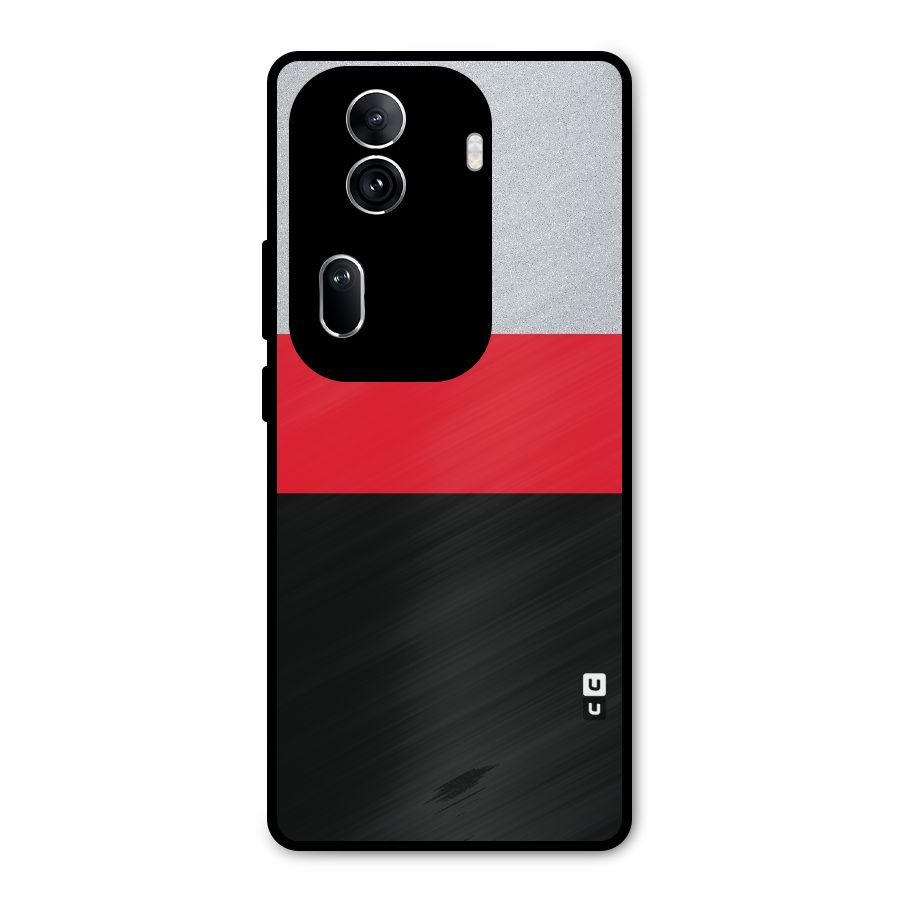 Cool Melange Stripe Metal Back Case for Oppo Reno11 Pro 5G