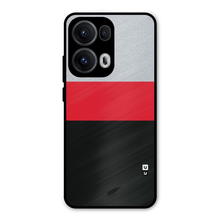 Cool Melange Stripe Metal Back Case for Oppo Reno13 Pro