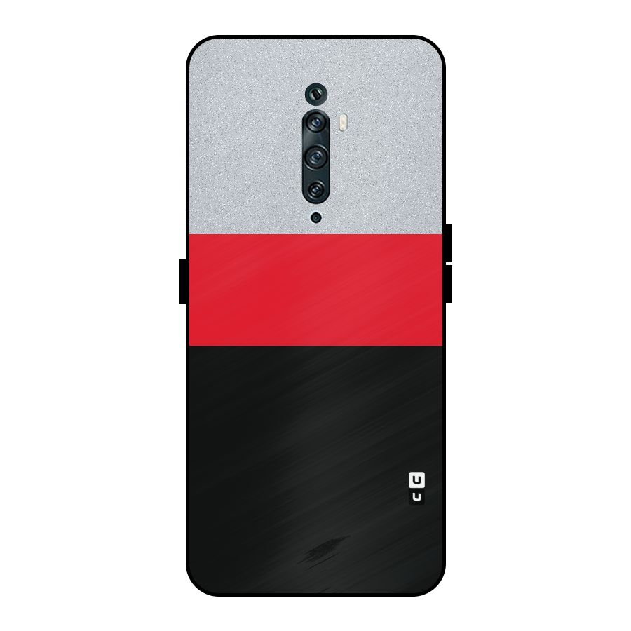 Cool Melange Stripe Metal Back Case for Oppo Reno2 F