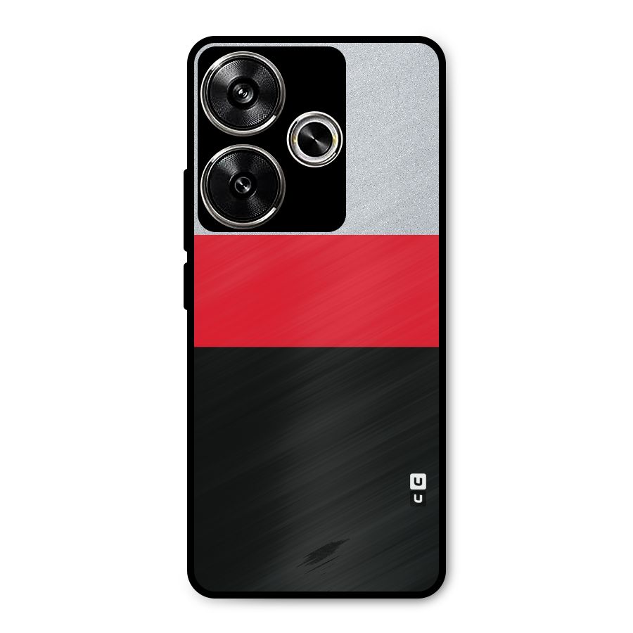Cool Melange Stripe Metal Back Case for Poco F6