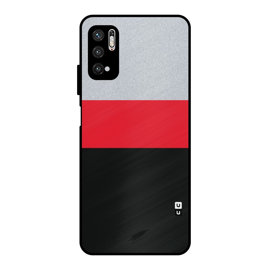 Cool Melange Stripe Metal Back Case for Poco M3 Pro 5G