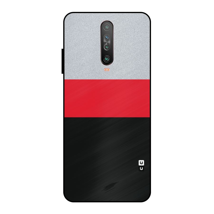 Cool Melange Stripe Metal Back Case for Poco X2