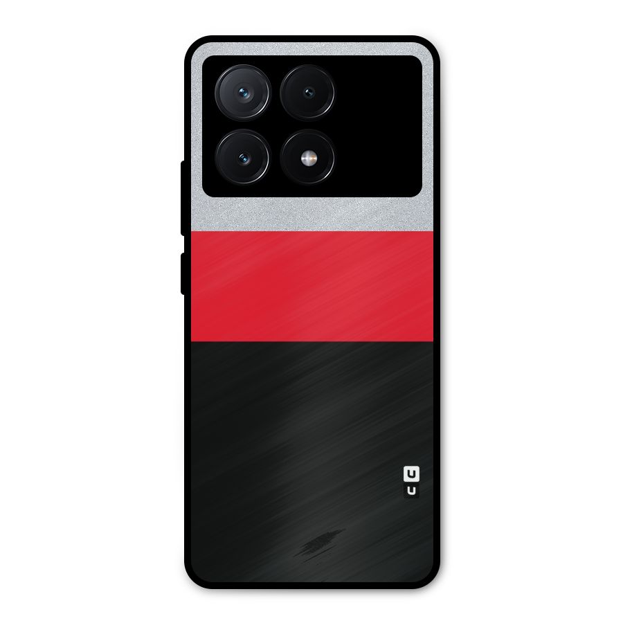 Cool Melange Stripe Metal Back Case for Poco X6 Pro