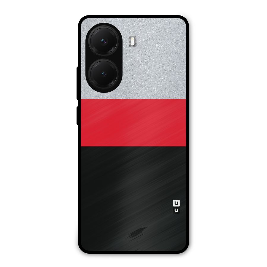 Cool Melange Stripe Metal Back Case for Poco X7 Pro
