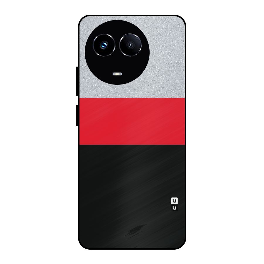 Cool Melange Stripe Metal Back Case for Realme 11X