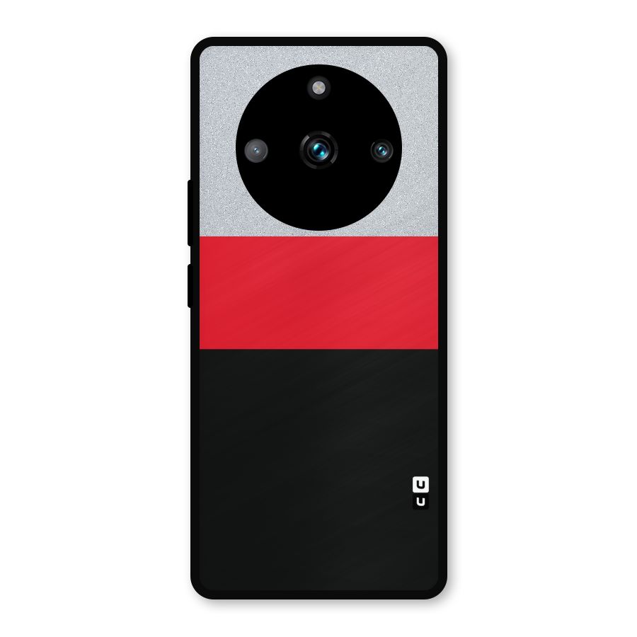 Cool Melange Stripe Metal Back Case for Realme 11 Pro Plus