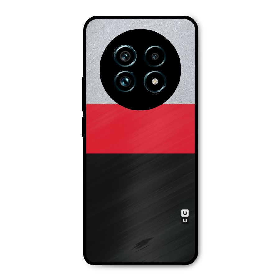 Cool Melange Stripe Metal Back Case for Realme 13 Pro Plus