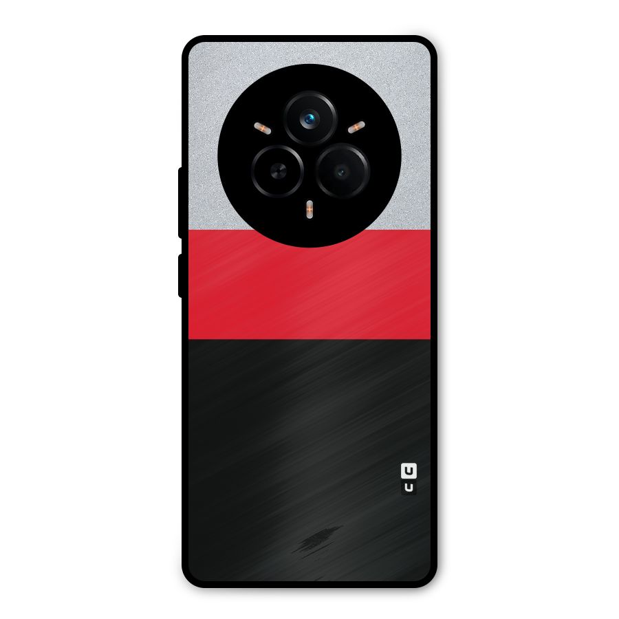 Cool Melange Stripe Metal Back Case for Realme 14 Pro