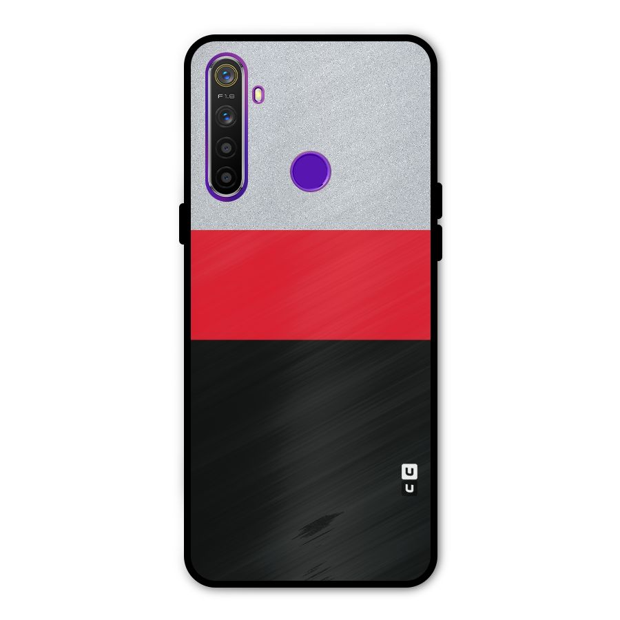 Cool Melange Stripe Metal Back Case for Realme 5