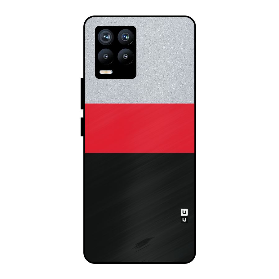 Cool Melange Stripe Metal Back Case for Realme 8 Pro