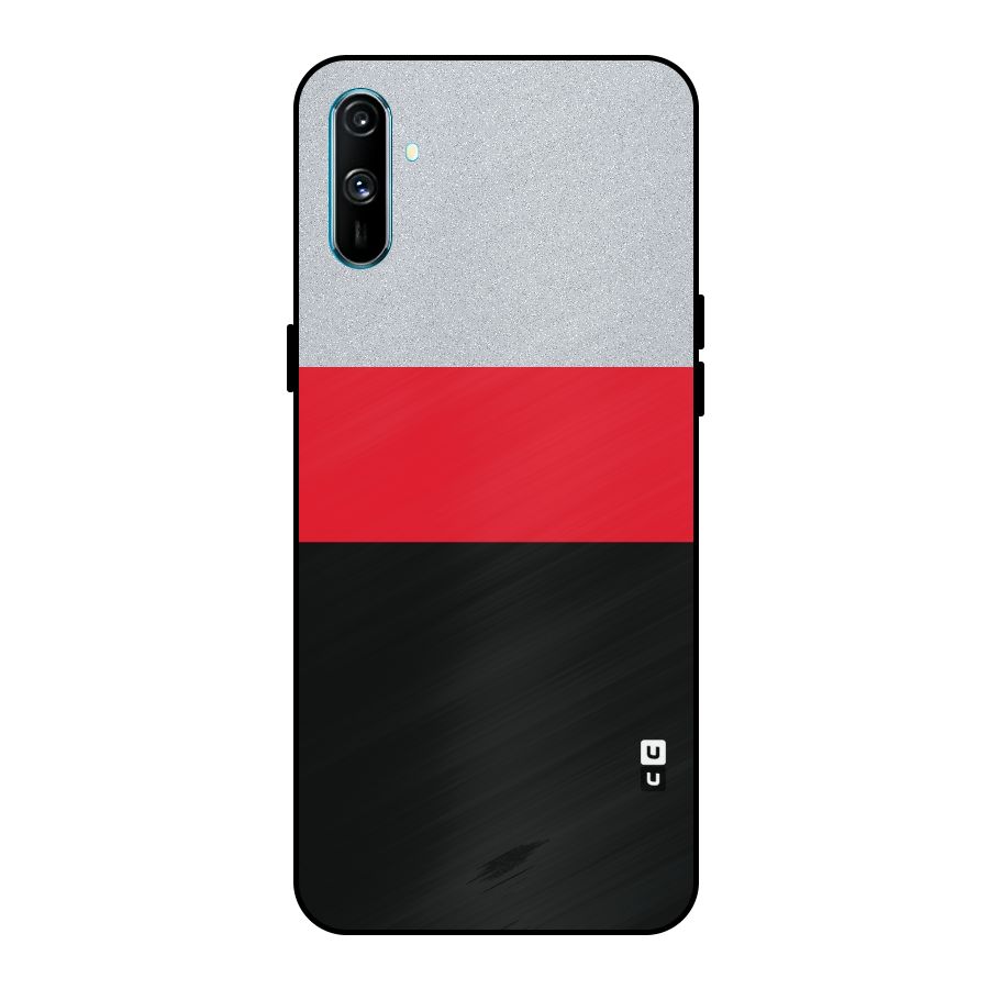 Cool Melange Stripe Metal Back Case for Realme C3