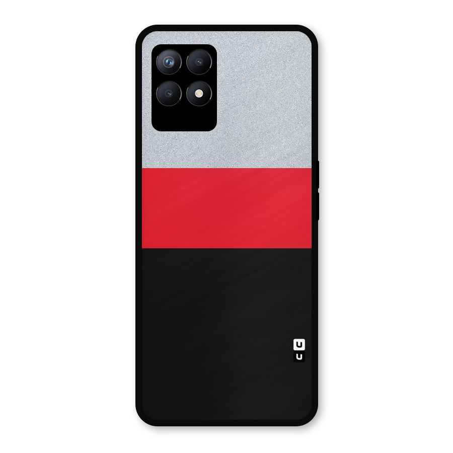 Cool Melange Stripe Metal Back Case for Realme Narzo 50