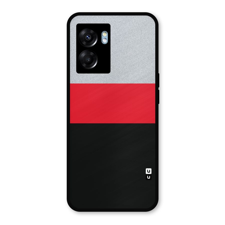 Cool Melange Stripe Metal Back Case for Realme Narzo 50 5G