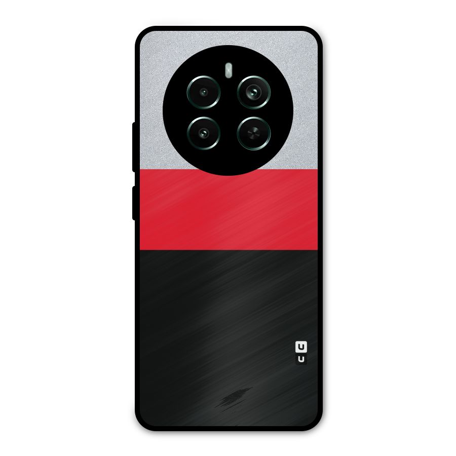 Cool Melange Stripe Metal Back Case for Realme Narzo 70 Pro