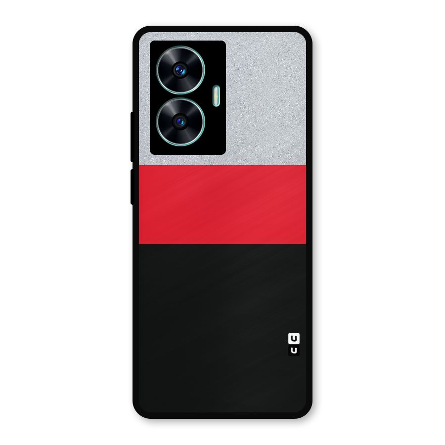 Cool Melange Stripe Metal Back Case for Realme Narzo N55