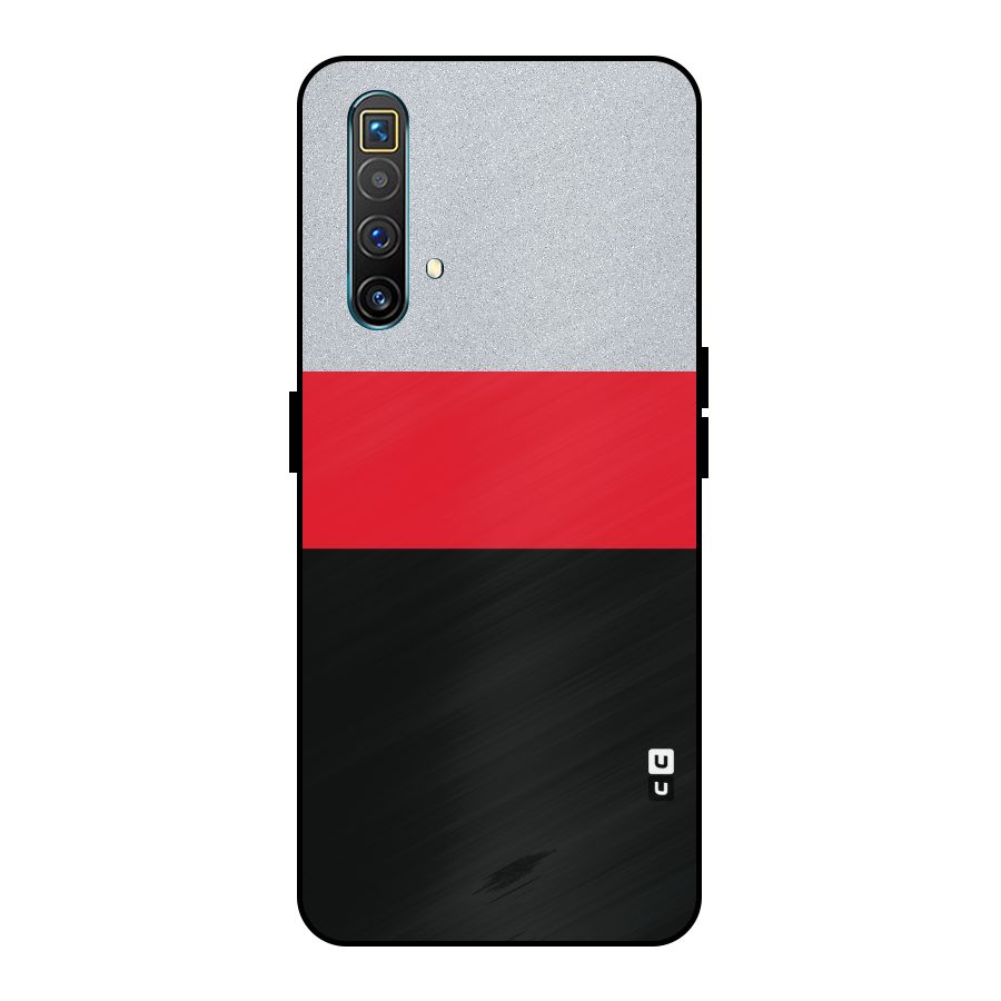 Cool Melange Stripe Metal Back Case for Realme X3