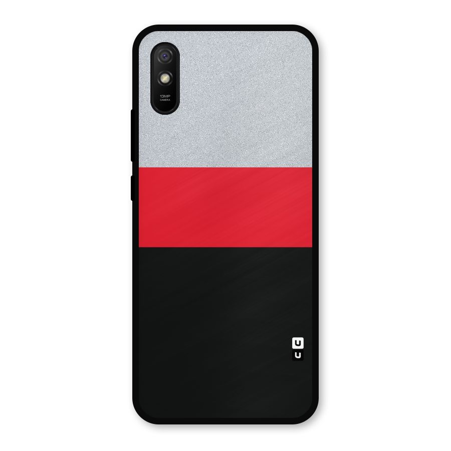 Cool Melange Stripe Metal Back Case for Redmi 9a