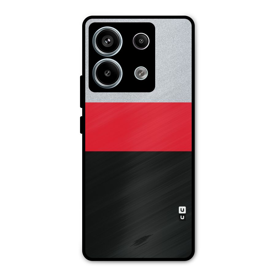 Cool Melange Stripe Metal Back Case for Redmi Note 13 Pro 5G