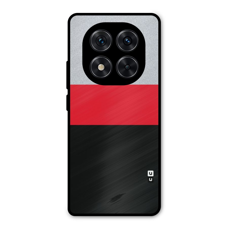 Cool Melange Stripe Metal Back Case for Redmi Note 14 Pro 5G