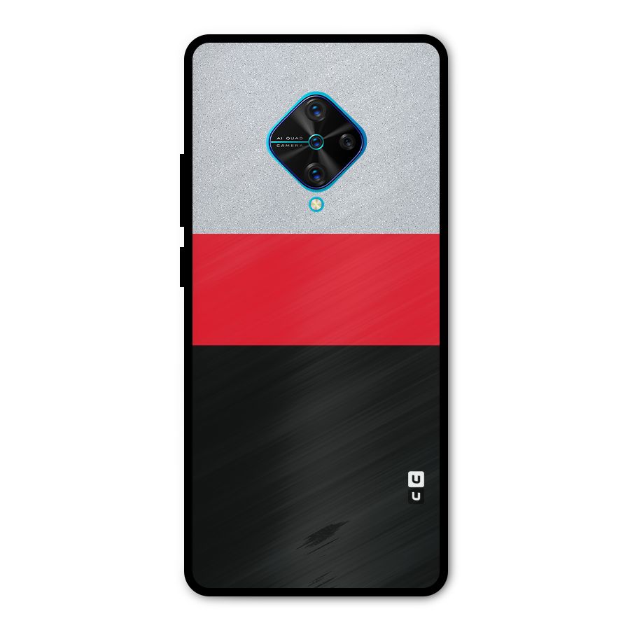 Cool Melange Stripe Metal Back Case for Vivo S1 Pro