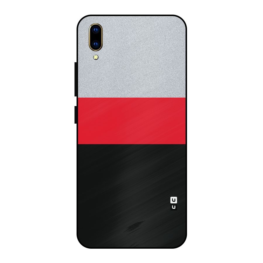 Cool Melange Stripe Metal Back Case for Vivo V11 Pro
