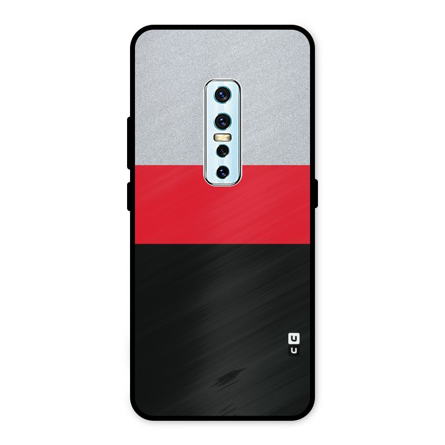 Cool Melange Stripe Metal Back Case for Vivo V17 Pro