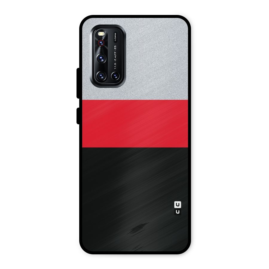 Cool Melange Stripe Metal Back Case for Vivo V19