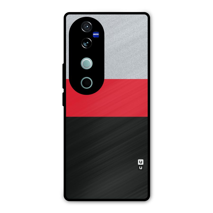 Cool Melange Stripe Metal Back Case for Vivo V40