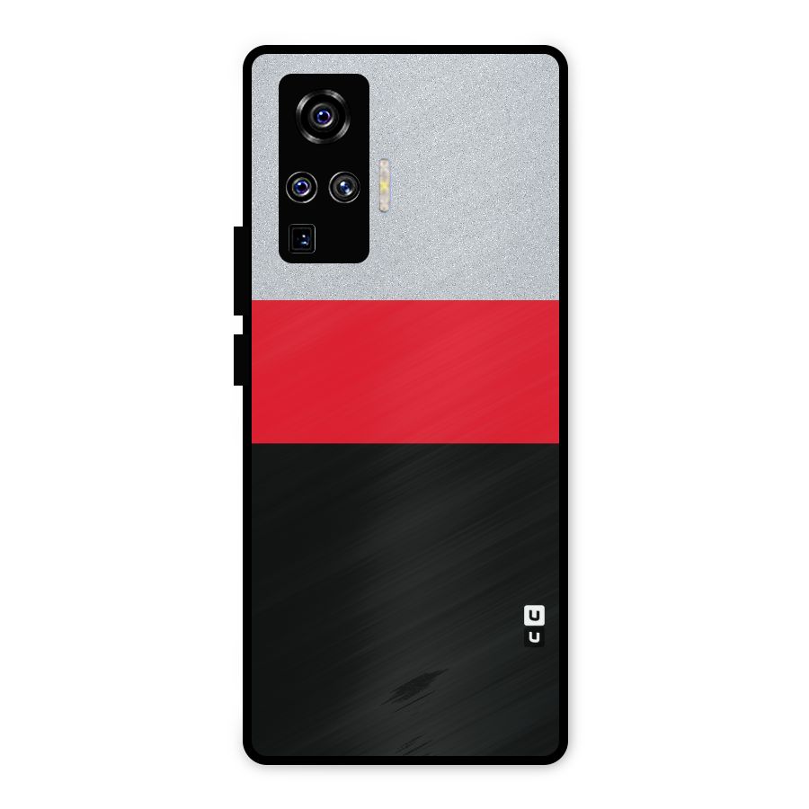 Cool Melange Stripe Metal Back Case for Vivo X50 Pro