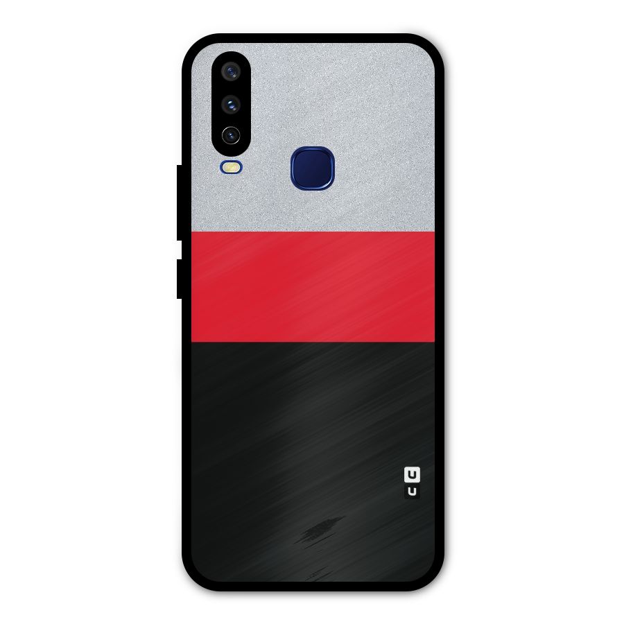 Cool Melange Stripe Metal Back Case for Vivo Y15