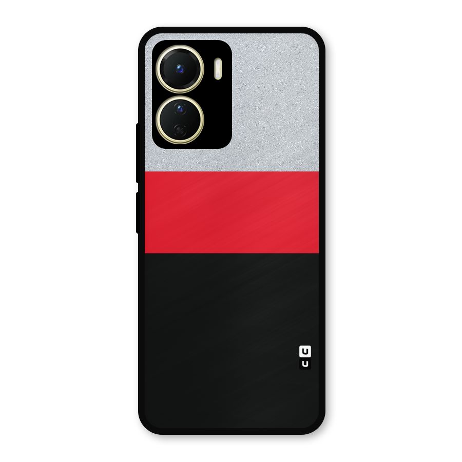 Cool Melange Stripe Metal Back Case for Vivo Y16