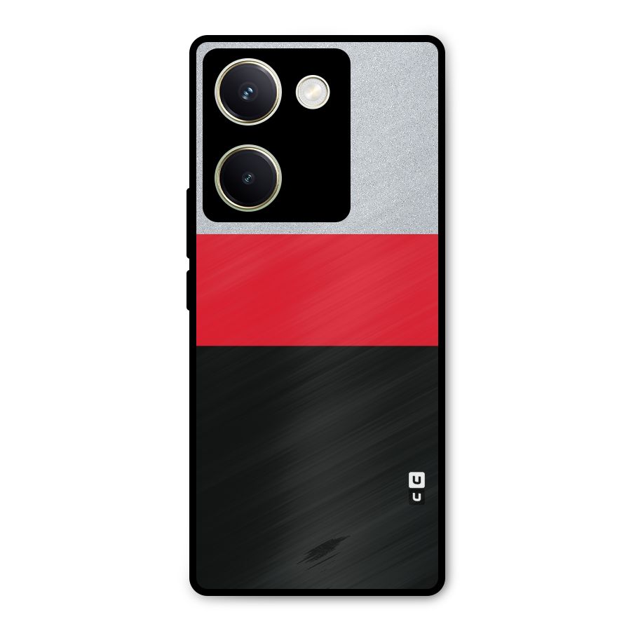 Cool Melange Stripe Metal Back Case for Vivo Y200 Pro