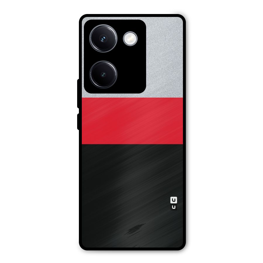 Cool Melange Stripe Metal Back Case for Vivo Y300 Plus