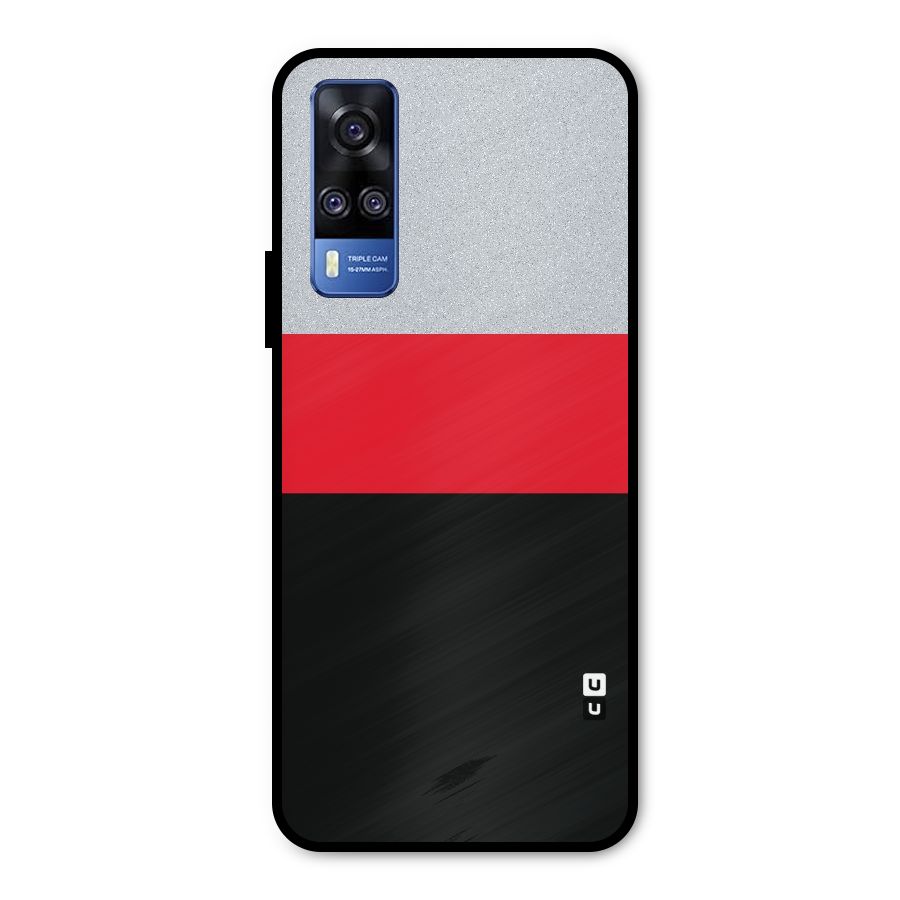 Cool Melange Stripe Metal Back Case for Vivo Y31
