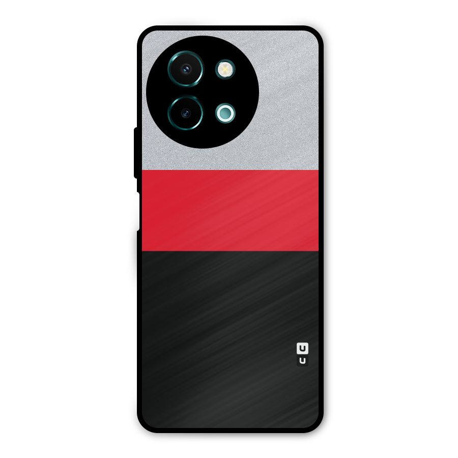 Cool Melange Stripe Metal Back Case for Vivo Y58