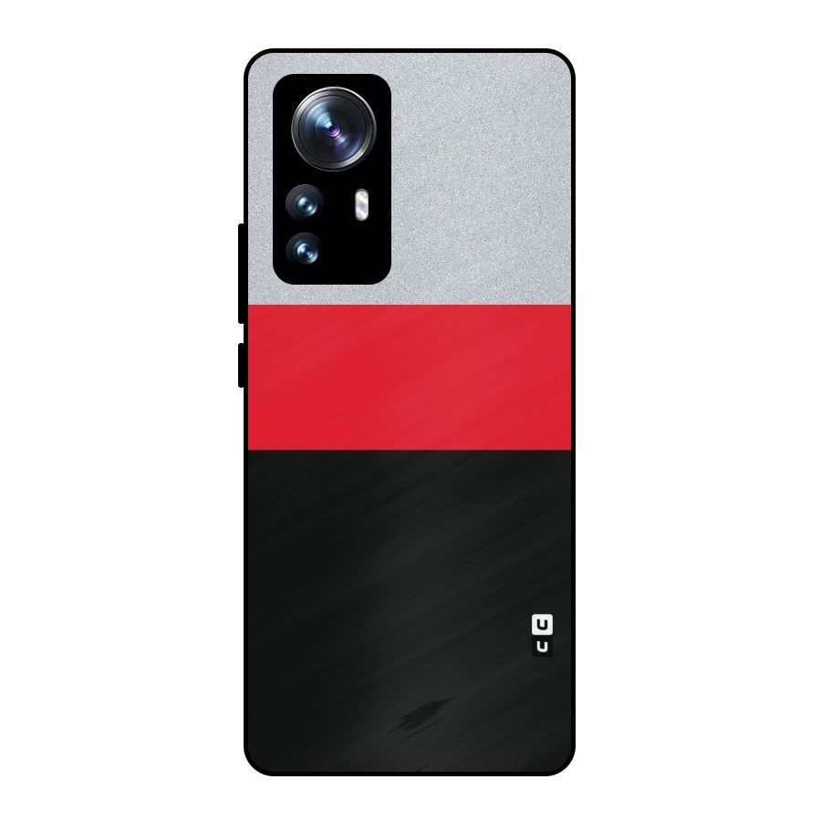 Cool Melange Stripe Metal Back Case for Xiaomi 12 Pro